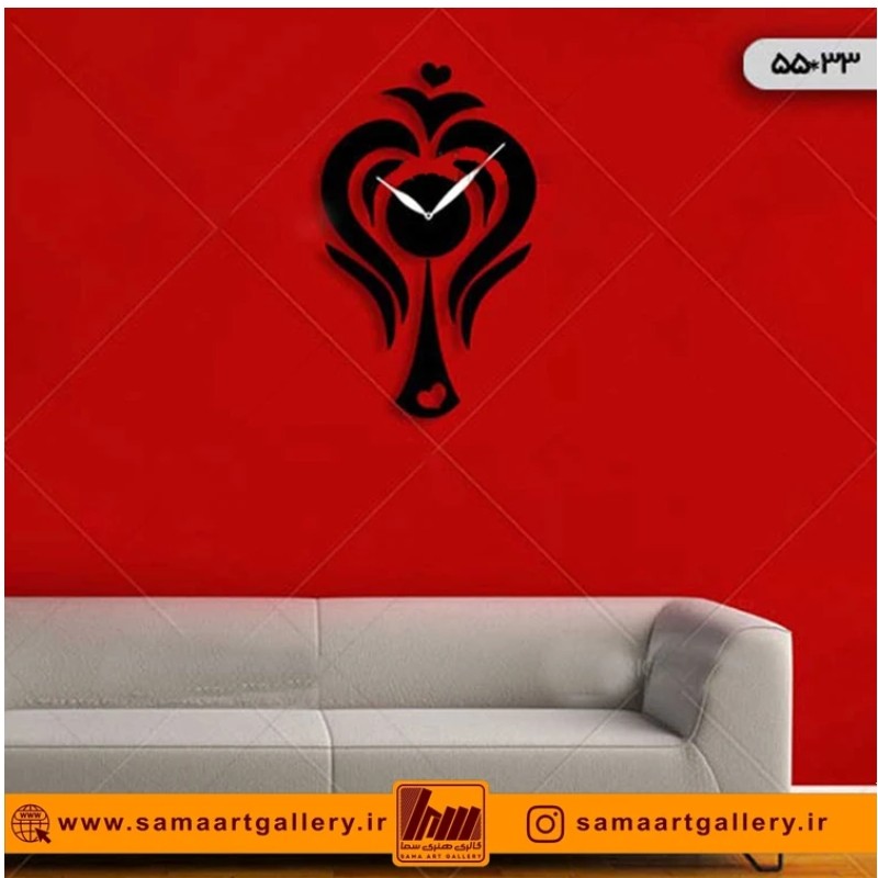 ساعت دیواری فانتزی طرح کمند