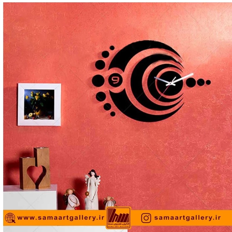 ساعت دیواری فانتزی طرح ماه شماره 1