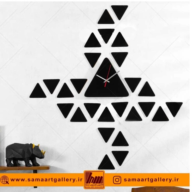 ساعت دیواری فانتزی طرح تریانگل