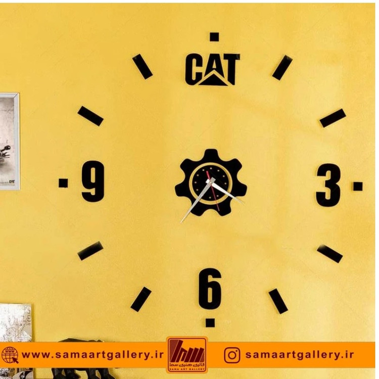ساعت دیواری فانتزی طرح CAT