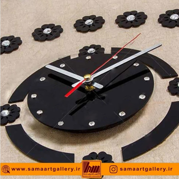 ساعت دیواری فانتزی طرح شقایق
