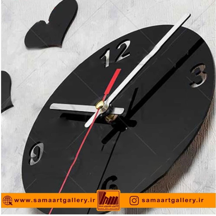 ساعت دیواری فانتزی طرح قلب باران