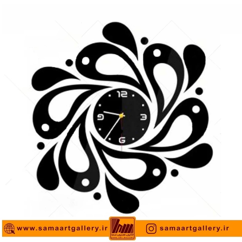 ساعت دیواری فانتزی طرح ترمه