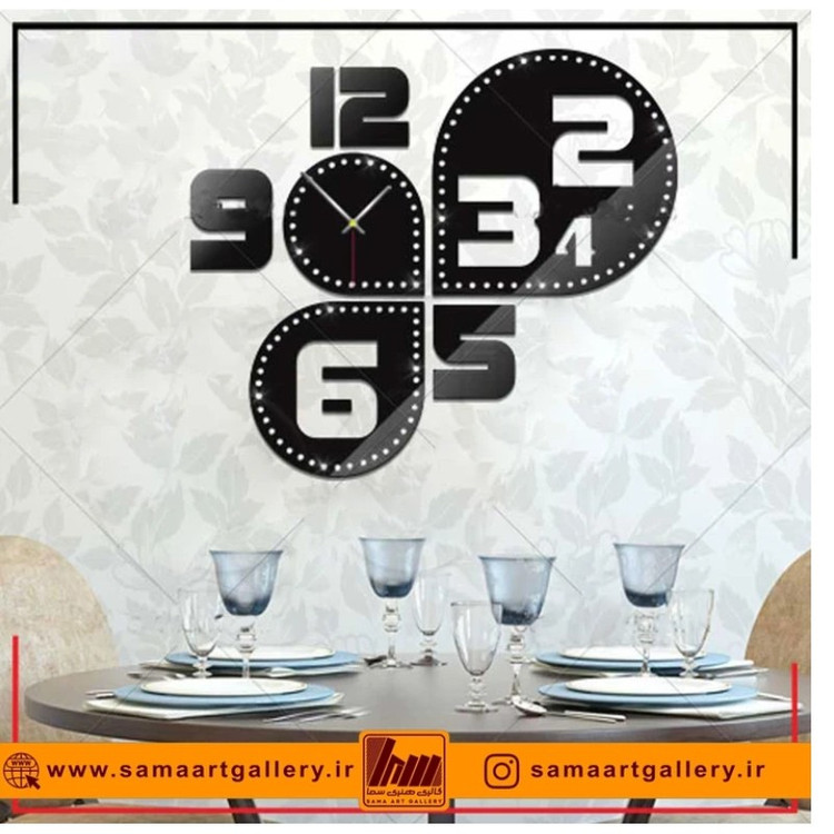ساعت دیواری فانتزی طرح گلبرگ اریا