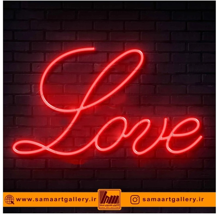 تابلو نئون طرح love شماره 7