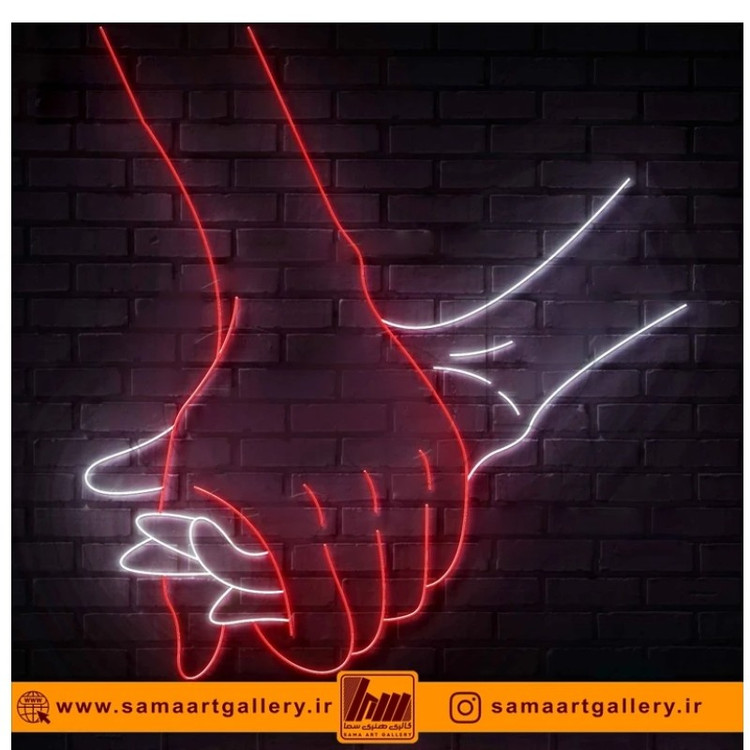 تابلو نئون طرح عاشقانه شماره 6،آداپتور،ارسال رایگان،ضمانت سلامت 1 ماهه کالا