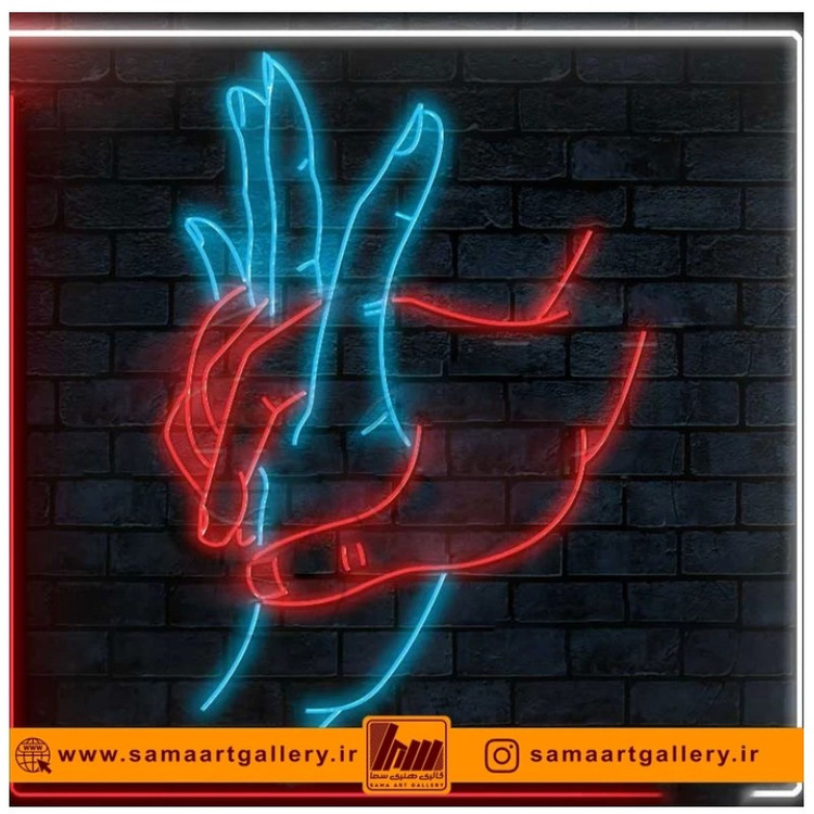 تابلو نئون طرح دست شماره 3