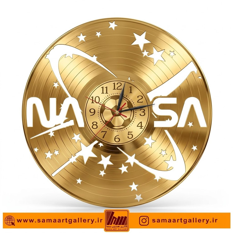 ساعت دیواری فانتزی و مینیمال طرح ناسا NASA
